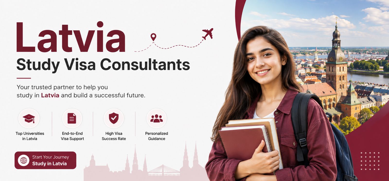 Latvia Study Visa Consultants in Karnal